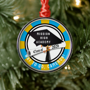 Cap Diploma Class of 2026 Graduation Metal Tree Decoration
