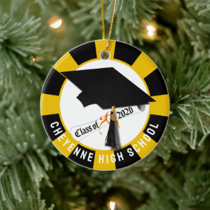 Cap Diploma Class of 2026 Photo Graduation Ceramic Tree Decoration