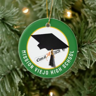 Cap Diploma Class of 2026 Photo Graduation Ceramic Tree Decoration