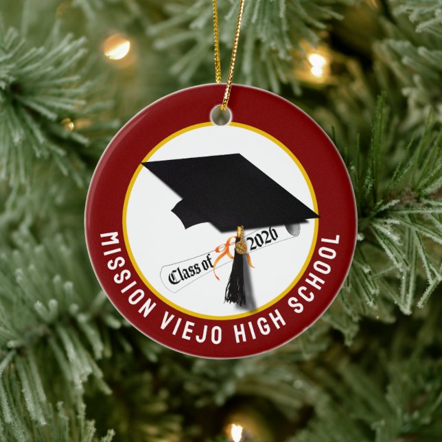 Cap Diploma Class of 2026 Photo Graduation Ceramic Tree Decoration (Tree)