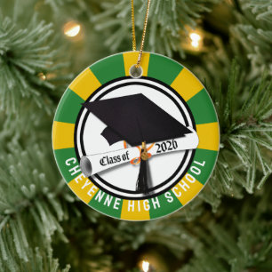 Cap Diploma Class of 2026 Photo Graduation Ceramic Tree Decoration