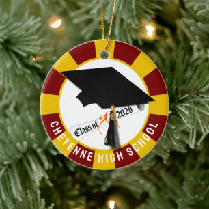 Cap Diploma Class of 2026 Photo Graduation Ceramic Tree Decoration
