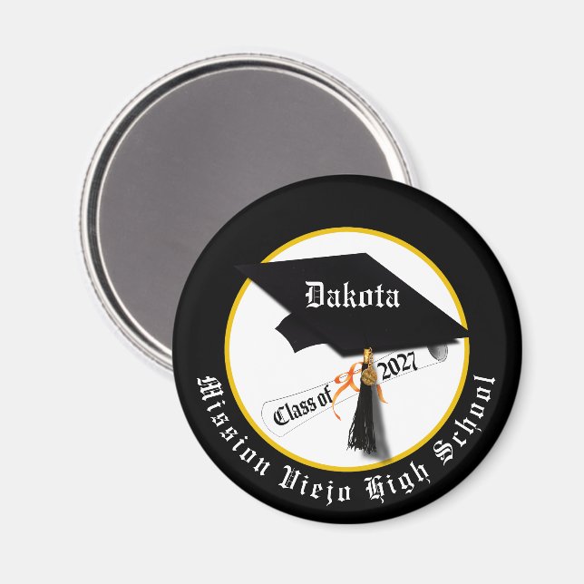 Cap Diploma Class of 2027 Graduation Magnet (Front/Back)
