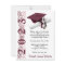 Cap & Diploma, Maroon & White Graduation