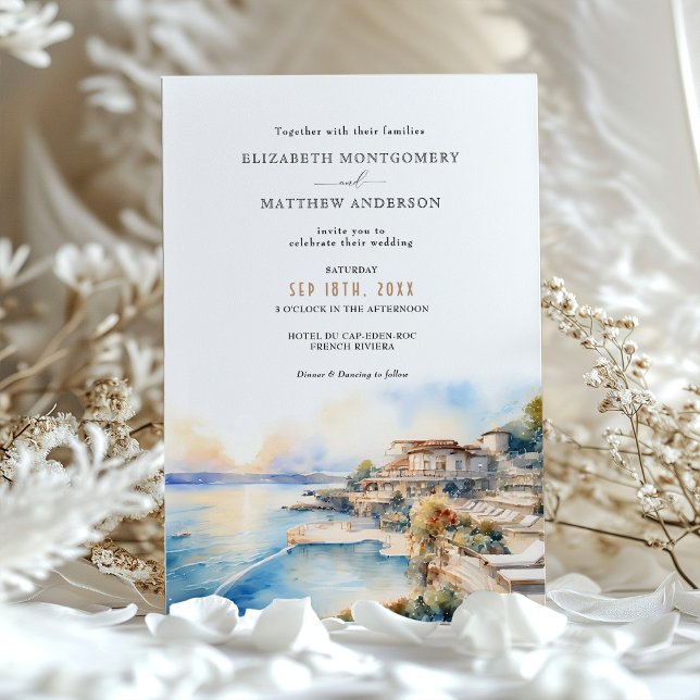 CAP-EDEN-ROC French Riviera Wedding Invitation (Creator Uploaded)