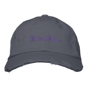 CAP EMBROIDERED OCEAN BLUE ART AND DESIGN