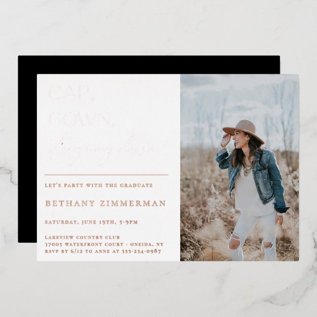 Cap Gown It's Going Down Graduation Party (Front/Back)