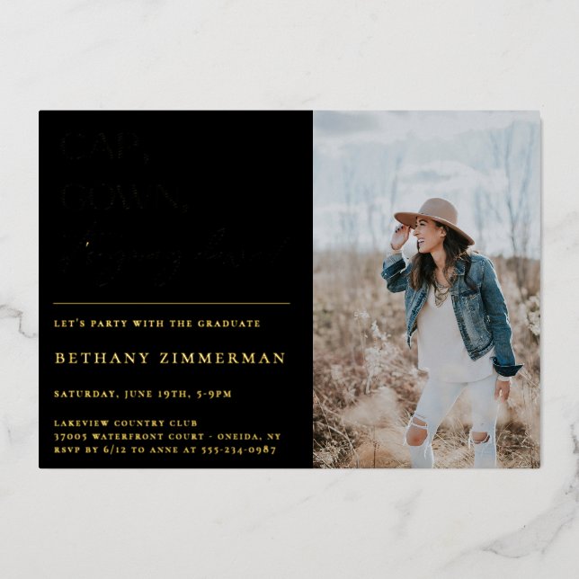 Cap Gown It's Going Down Graduation Party (Front)