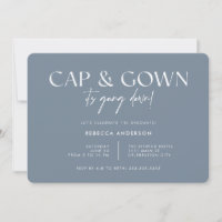 Cap Gown It's Going Down Modern Grey Graduation