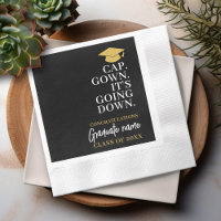 Cap Gown It's Going Down - Name Modern Graduation