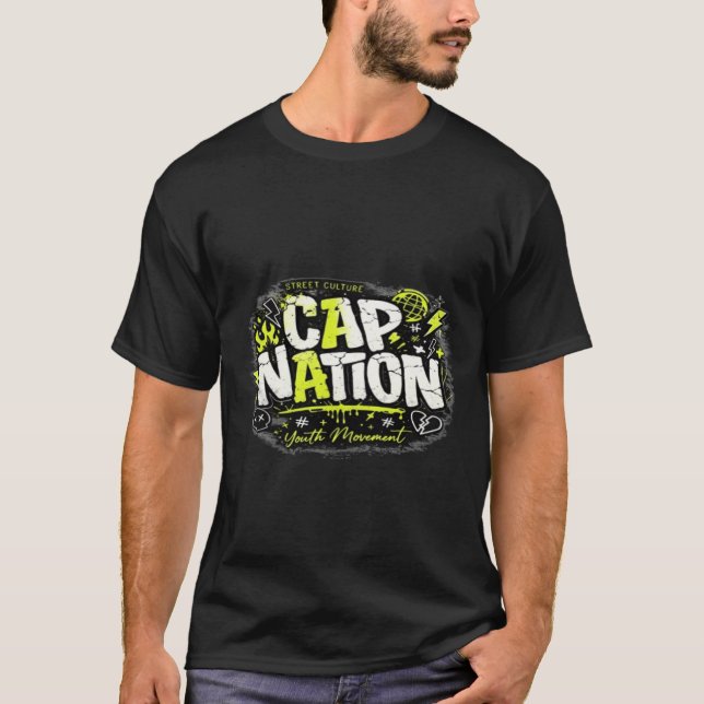 Cap Nation Streetwear T-Shirt Graffiti  (Front)