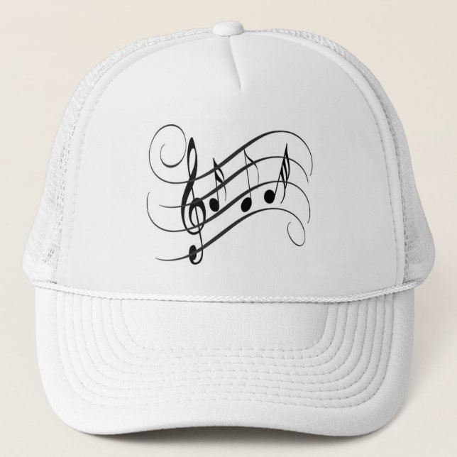Cap of Designer Truck driver Musical Notes (Front)