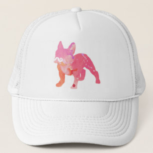 Cap of lady, cap fashion, French bulldog