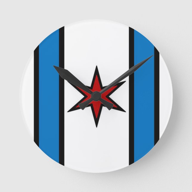 Cap Shield Wall Clotck Round Clock (Front)