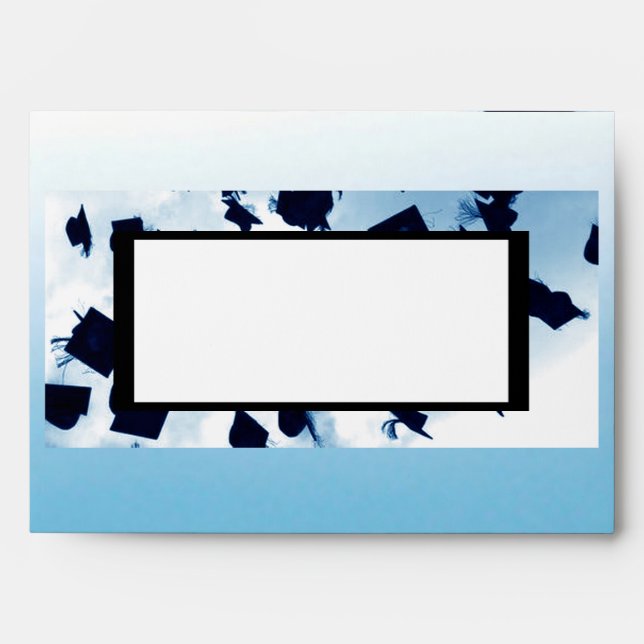 Cap Toss Lined 5x7 Envelope Grad Announcement (Front)