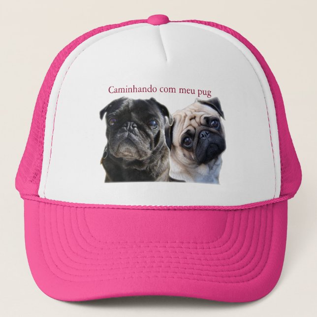 cap walking with mine pug (Front)