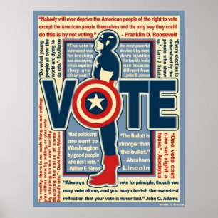 Cap wants you to vote poster