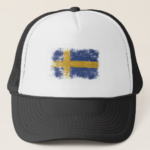Cap with Dirty Vintage Flag from Sweden