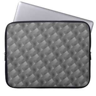 Capa de Laptop cinza, retângulos, relevo Sleeve