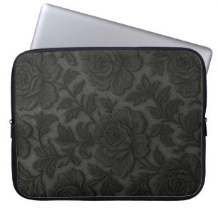 CAPA PARA LAPTOP Renda floral em preto desing Sleeve