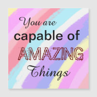 Capable of Amazing Things Rainbow Colours Quote