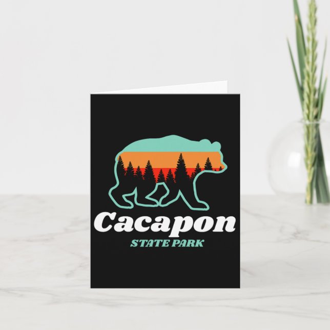 Capacon State Park West Virginia Bear Summer  Card (Front)