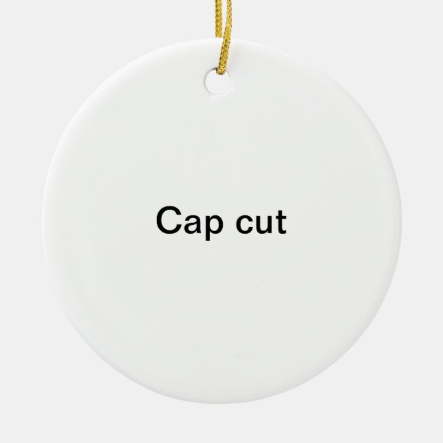 CapCut Your Designs, Print on Demand! ( Ceramic Tree Decoration (Front)