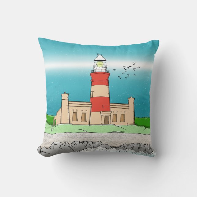 Cape Agulhas Lighthouse Cushion (Front)