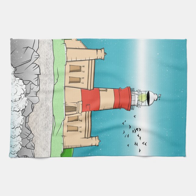 Cape Agulhas Lighthouse Tea Towel (Horizontal)