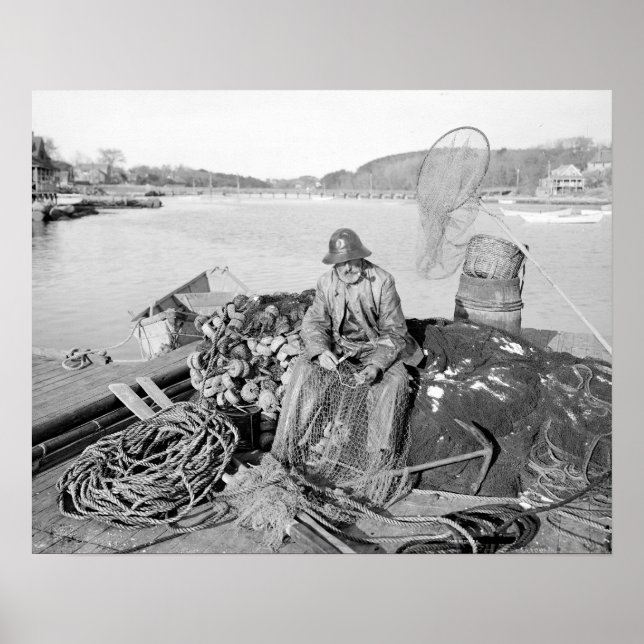 Cape Ann Fisherman, 1905. Vintage Photo Poster (Front)