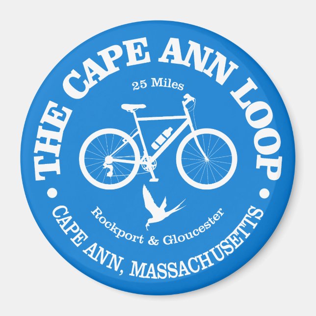 Cape Ann Loop (cycling) Magnet (Front)