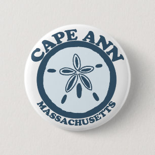 Cape Ann - Sand Dollar Design. 6 Cm Round Badge