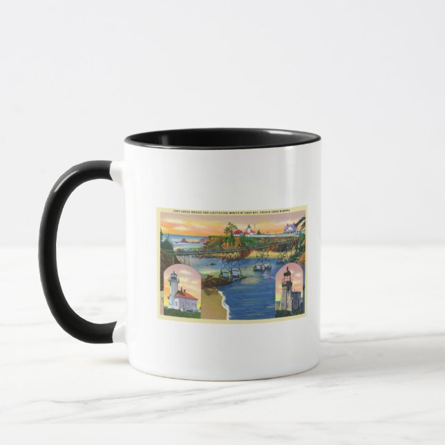 Cape Arago Bridge and Lighthouse Mouth Mug (Left)