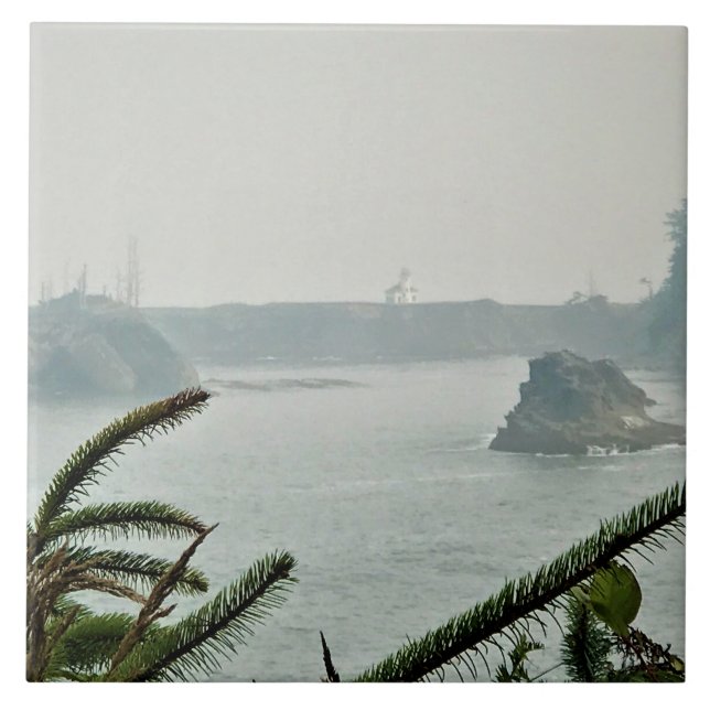 Cape Arago Lighthouse, OR Tile (Front)