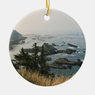 Cape Arago State Park, Oregon Coast Ceramic Tree Decoration