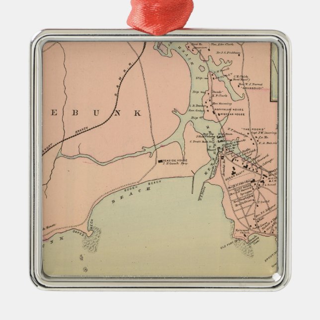 Cape Arundel, Kennebunkport, Maine Metal Tree Decoration (Front)