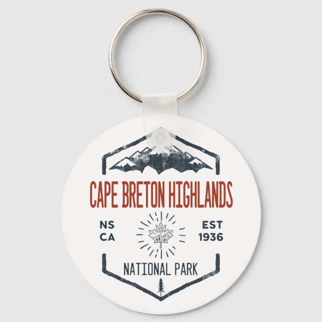 Cape Breton Highlands National Park Canada  Key Ring (Front)