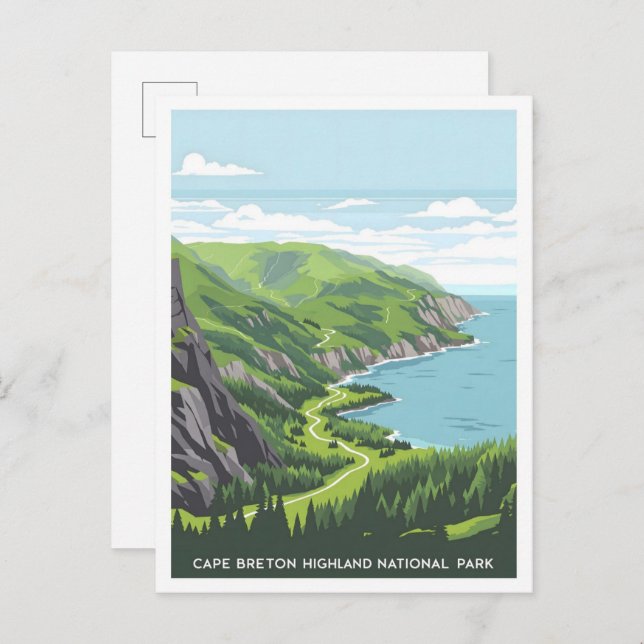 Cape Breton Highlands National Park Canada Travel Postcard (Front/Back)