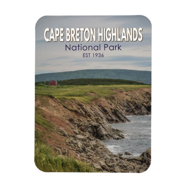 Cape Breton Highlands National Park Canada Vintage Magnet (Vertical)