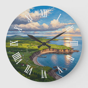 Cape Breton Island Canada Large Clock