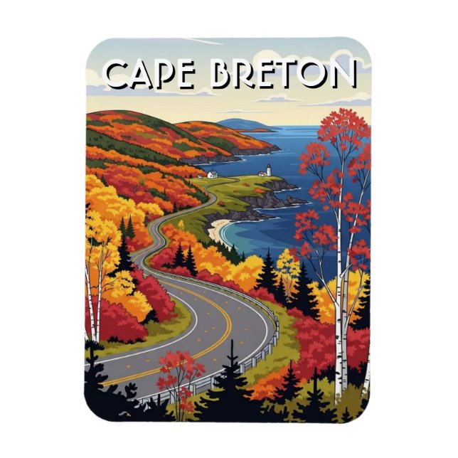 Cape Breton Island Canada Wildflowers Magnet (Vertical)