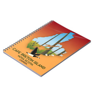 Cape Breton Island nova Scotia Canada map Notebook