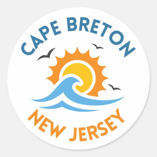 Cape Breton Sunny Stickers (Front)
