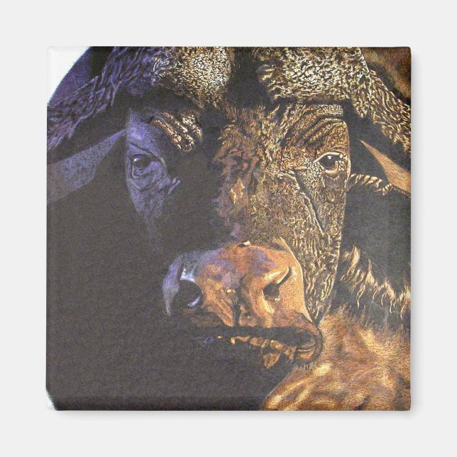 Cape Buffalo Magnet (Front)
