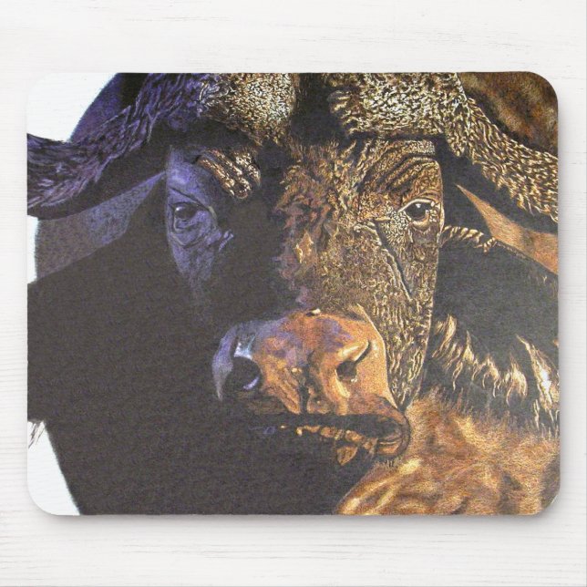 Cape Buffalo Mouse Mat (Front)
