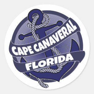 Cape Canaveral Florida anchor swirl stickers