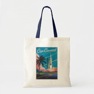 Cape Canaveral Florida Illustration Travel Art Tote Bag