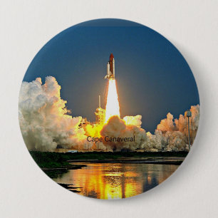Cape Canaveral Florida Launch Pad 10 Cm Round Badge