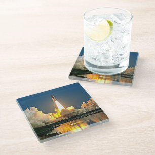 Cape Canaveral Florida Launch Pad Glass Coaster