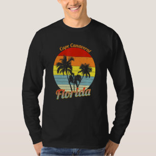 Cape Canaveral Florida Retro Tropical Palm Trees V T-Shirt